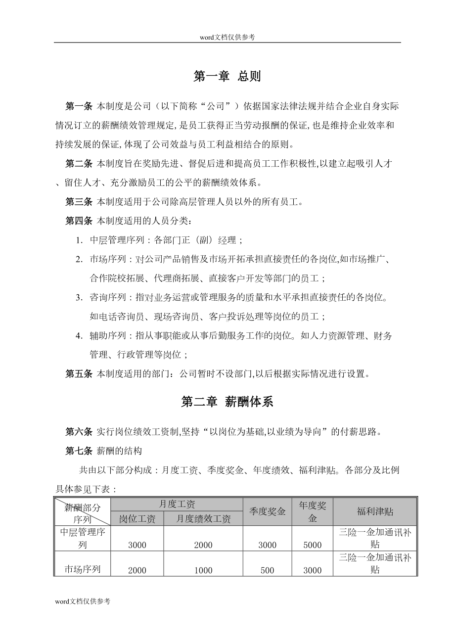 培训学校某培训学校薪酬绩效管理制度(DOC 18页).doc_第3页