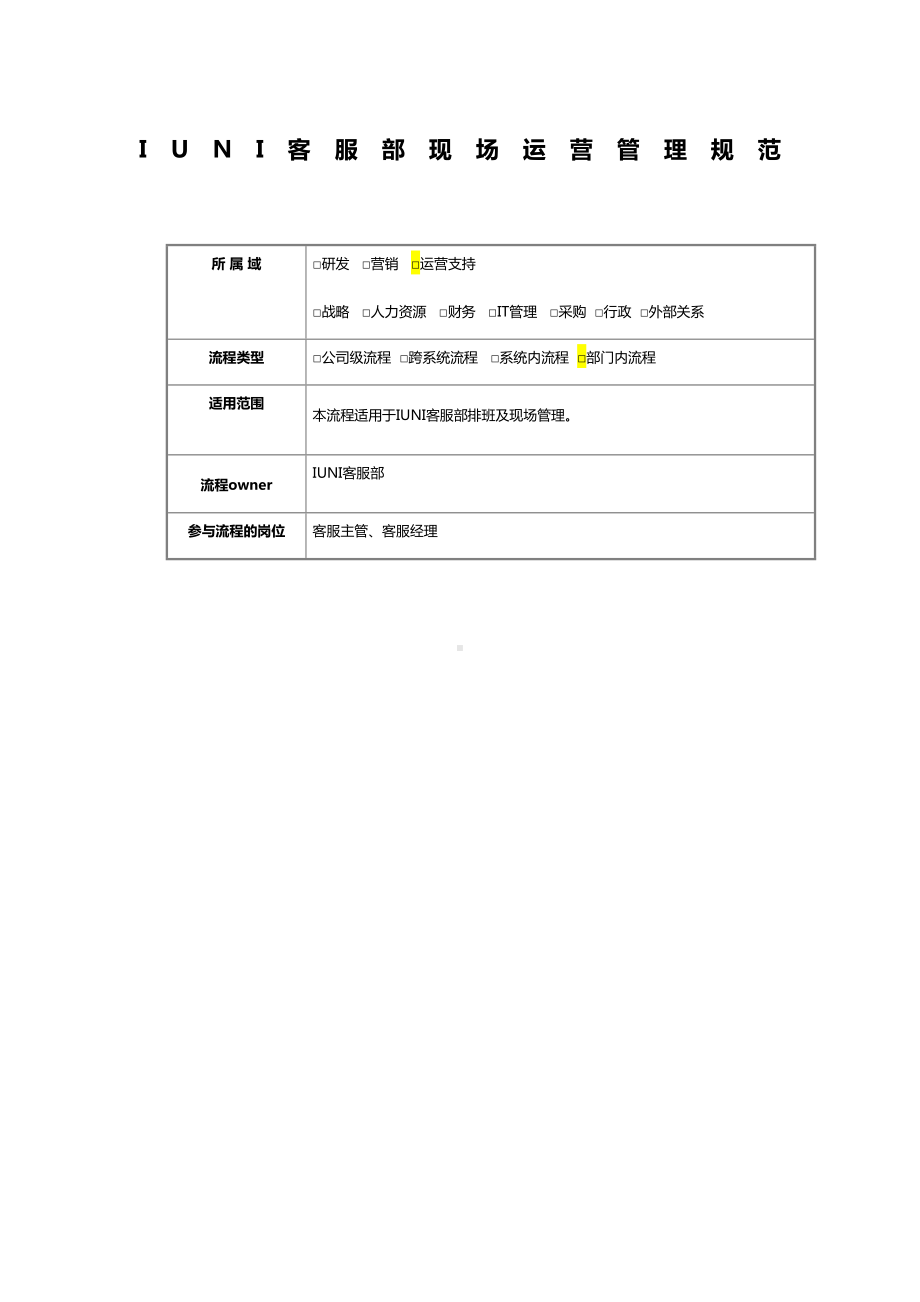 客服组排班与现场运营管理制度(DOC 11页).doc_第1页