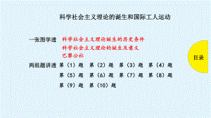 高三历史一轮复习优质课件：-科学社会主义理论的诞生和国际工人运动.pptx