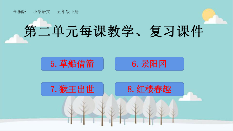 部编版五年级语文下册第二单元每课教学课件、复习课件.pptx_第1页