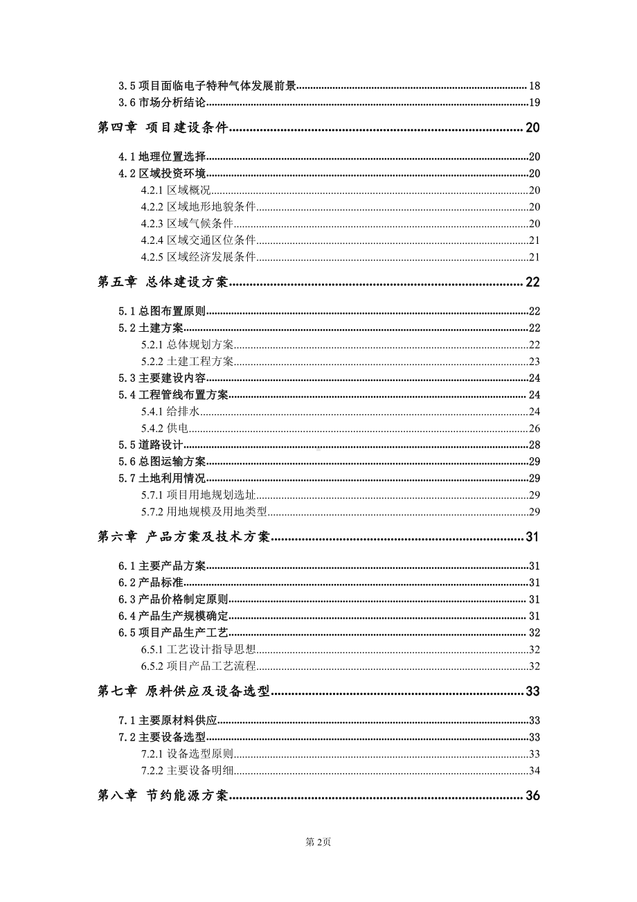 重点项目电子特种气体建设项目可行性研究报告申请立项备案可修改案例.doc_第3页