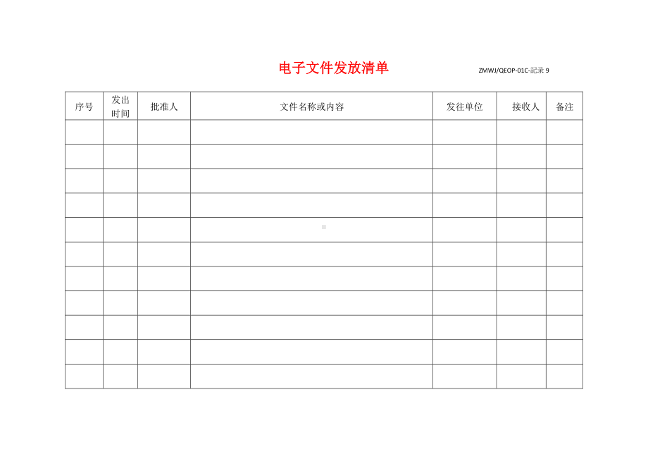 电子文件发放清单参考模板范本.doc_第1页