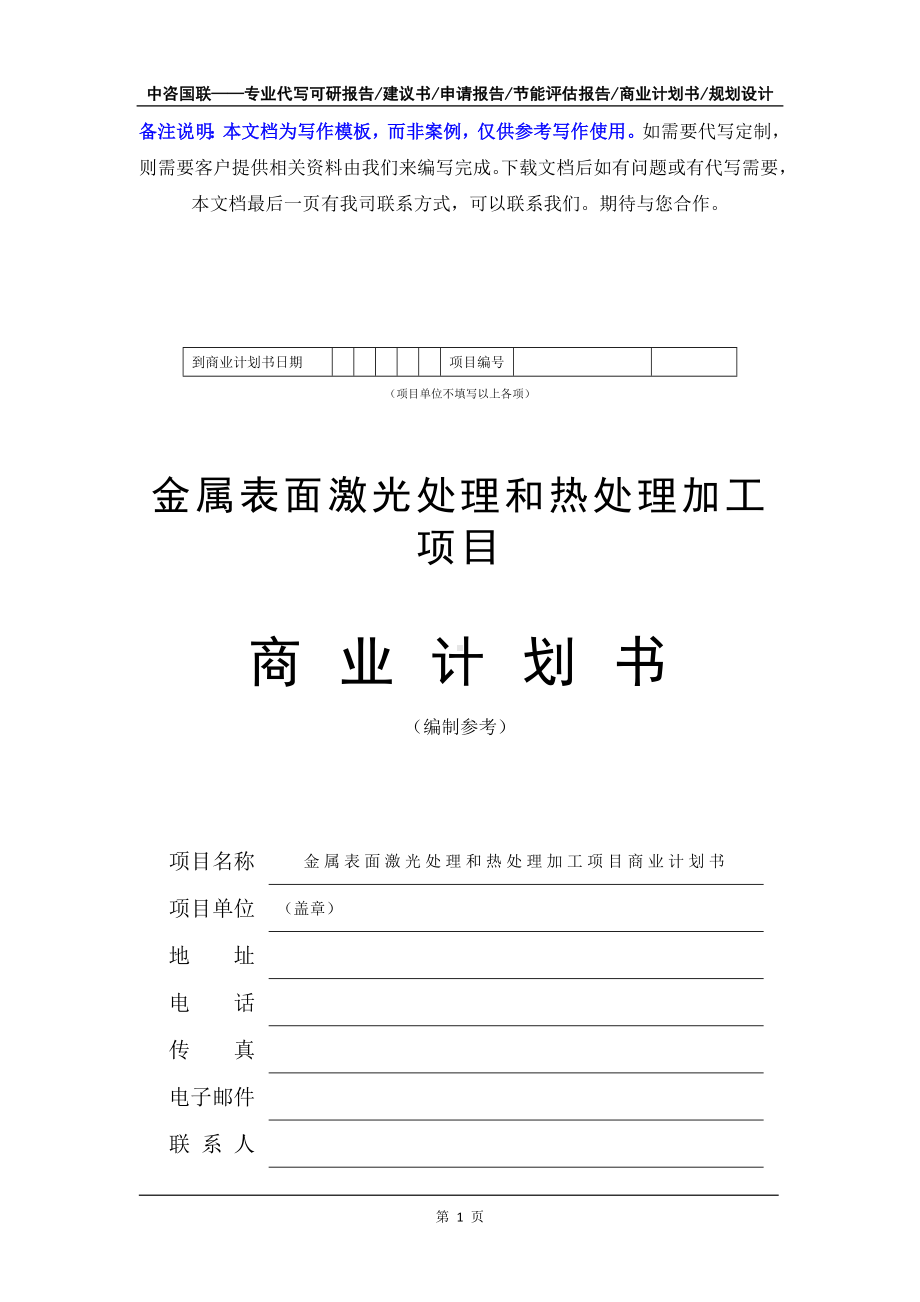 金属表面激光处理和热处理加工项目商业计划书写作模板-融资招商.doc_第2页