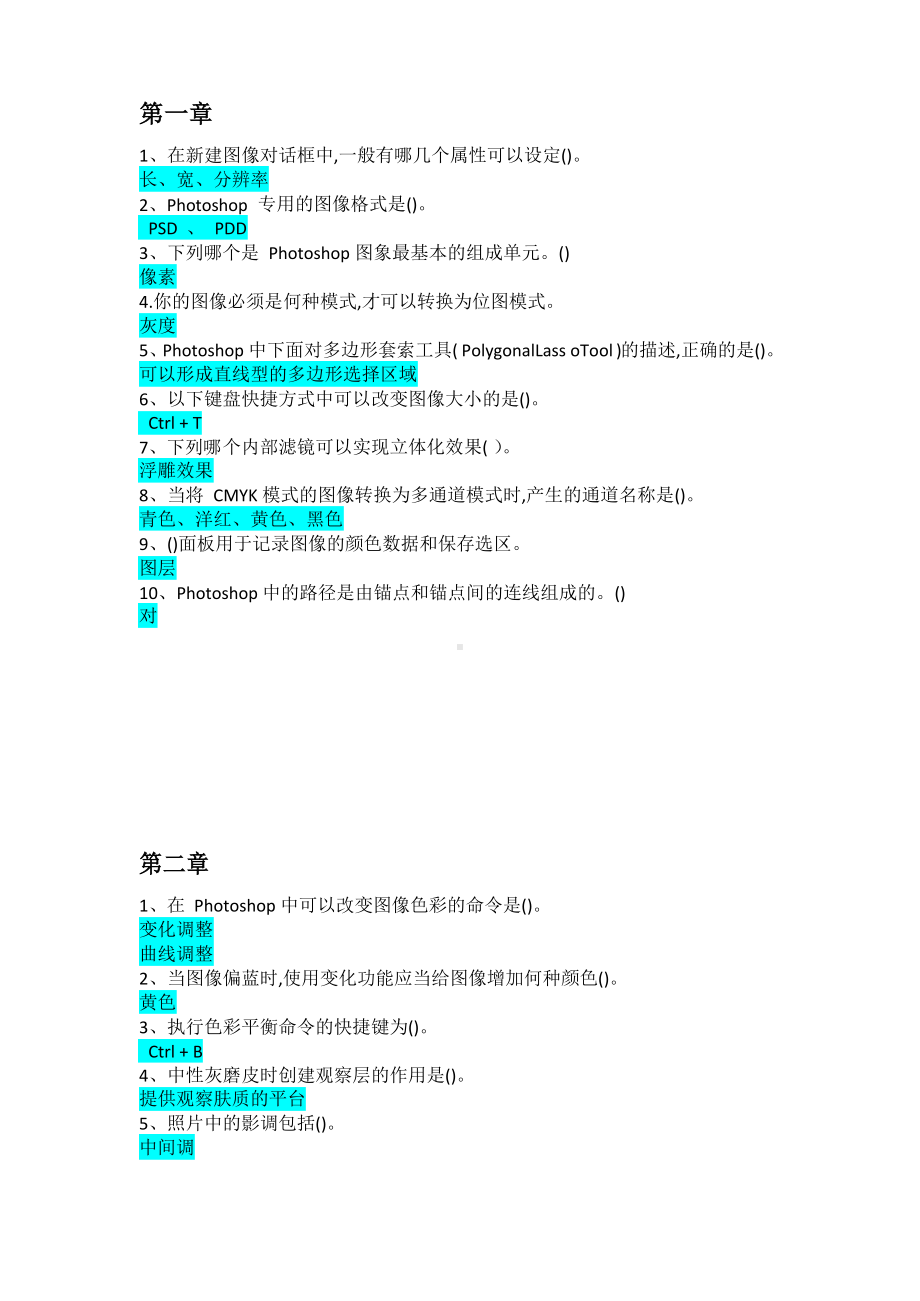 2022智慧树知到了不起的ps答案(黑龙江林业职业技术学院).docx_第1页