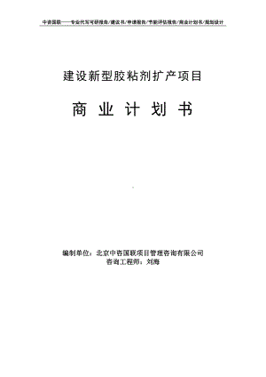 建设新型胶粘剂扩产项目商业计划书写作模板-融资招商.doc