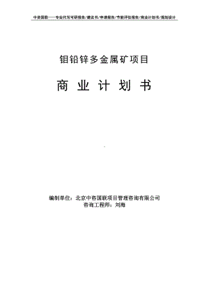 钼铅锌多金属矿项目商业计划书写作模板-融资招商.doc