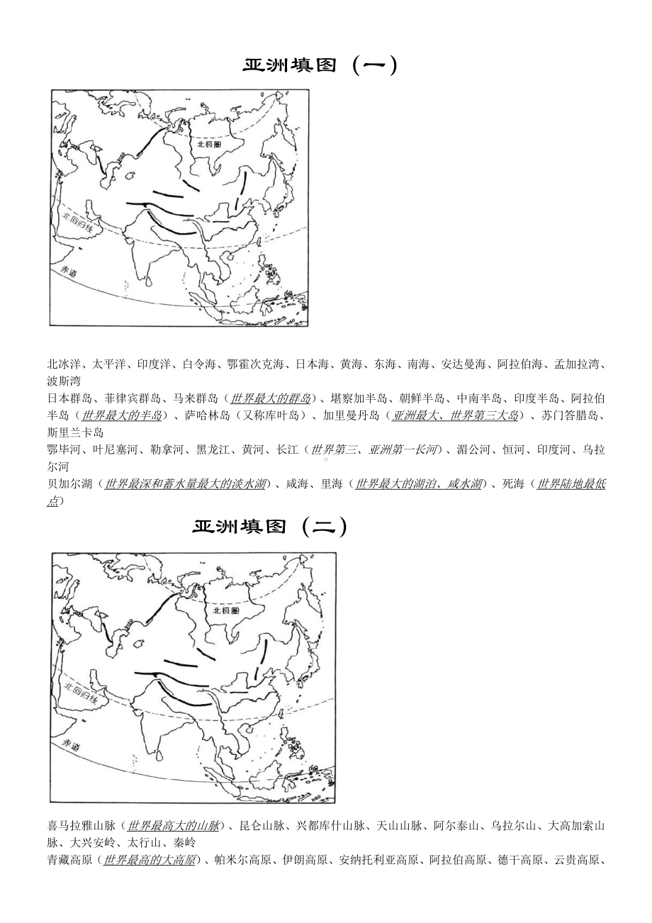 (完整版)世界区域地理地图填充图.doc_第1页