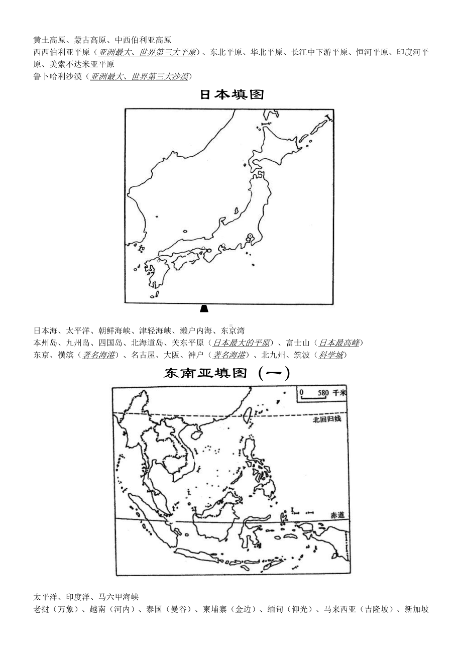 (完整版)世界区域地理地图填充图.doc_第2页