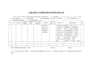 公路动物卫生监督检查站清理核查登记表参考模板范本.doc