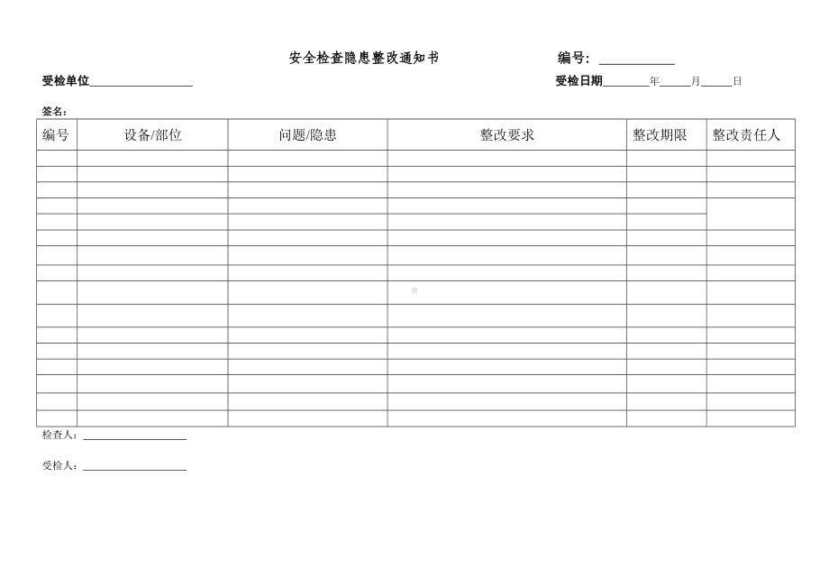 公司安全检查隐患整改通知书参考模板范本.doc_第1页