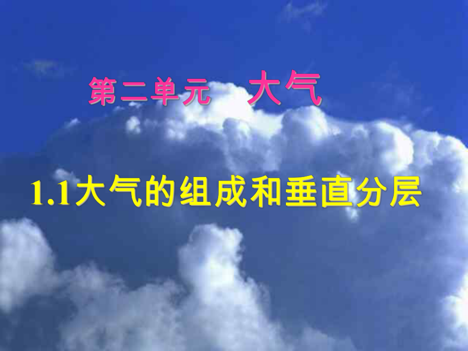 2.1大气的组成与垂直分层（共21张PPT）ppt课件-2023新人教版（2019）《高中地理》必修第一册.ppt_第1页