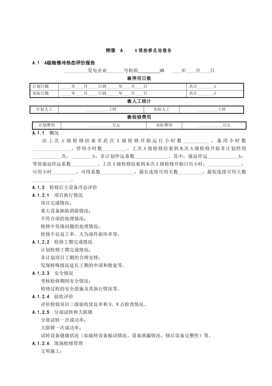 (完整版)A级检修总结报告(模板).doc_第1页