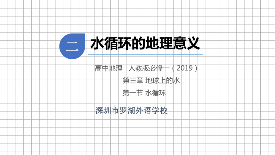 3.1 水循环 第二课时 水循环的意义ppt课件ppt课件-2023新人教版（2019）《高中地理》必修第一册.pptx_第1页