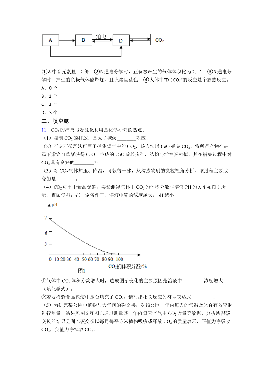 (人教版)深圳九年级化学上册第六单元《碳和碳的氧化物》经典测试(答案解析).docx_第3页