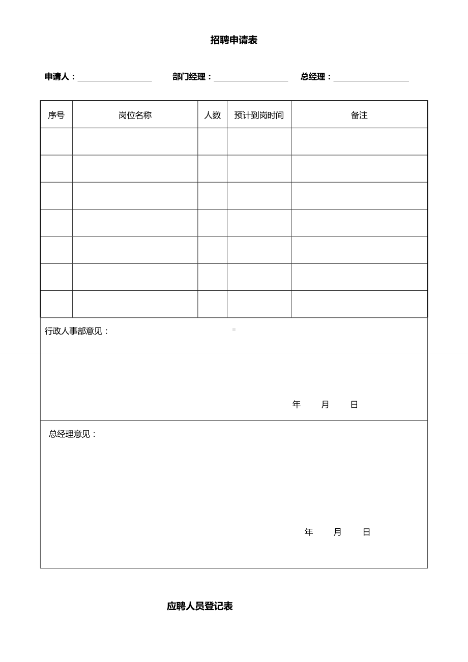 (企业管理套表)办公室常用表格大全(可以修改版).doc_第1页