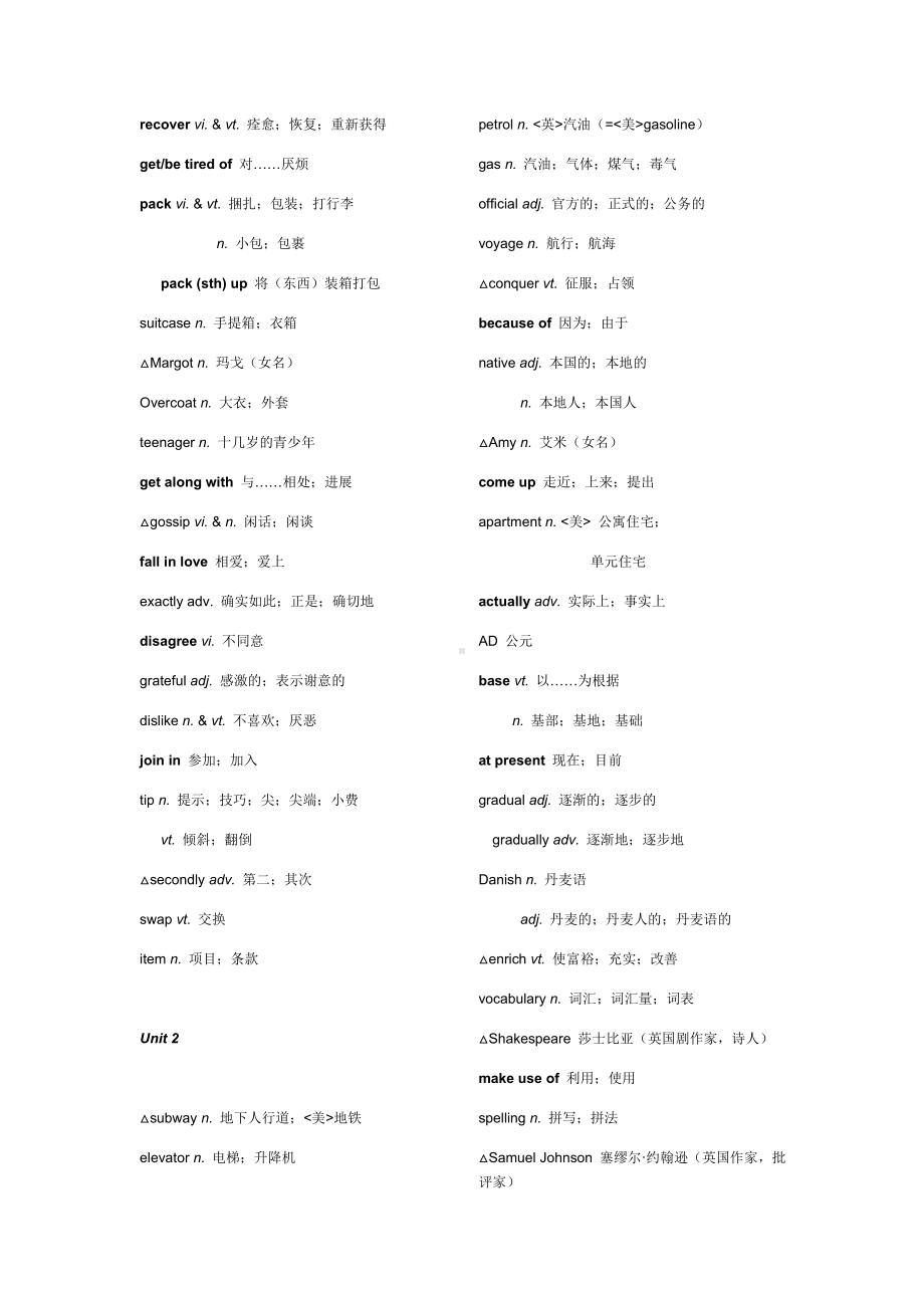 (完整版)人教版高中英语必修1-5单词表.doc_第2页