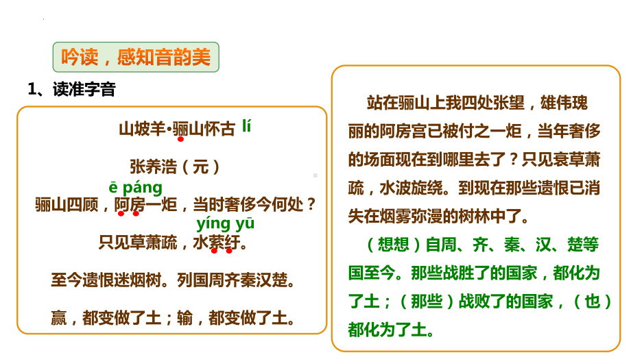 第六单元课外古诗词诵读《山坡羊•骊山怀古、朝天子·咏喇叭》ppt课件 (j12x共22张PPT）-（部）统编版九年级下册《语文》.pptx_第3页