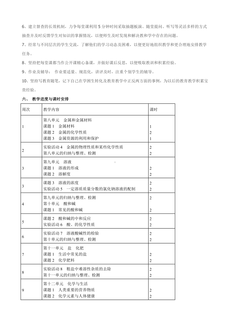 (完整)人教版九年级化学下册教学计划.doc_第3页