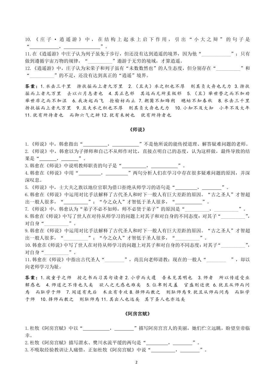 2023年高考名篇名句默写训练（64篇）.pdf_第2页