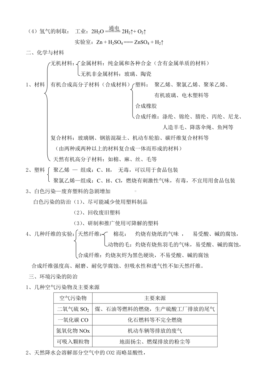 (完整版)第九章化学与社会发展知识点总结.doc_第2页