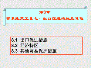 第8章(完) 贸易政策工具之：出口促进措施.ppt