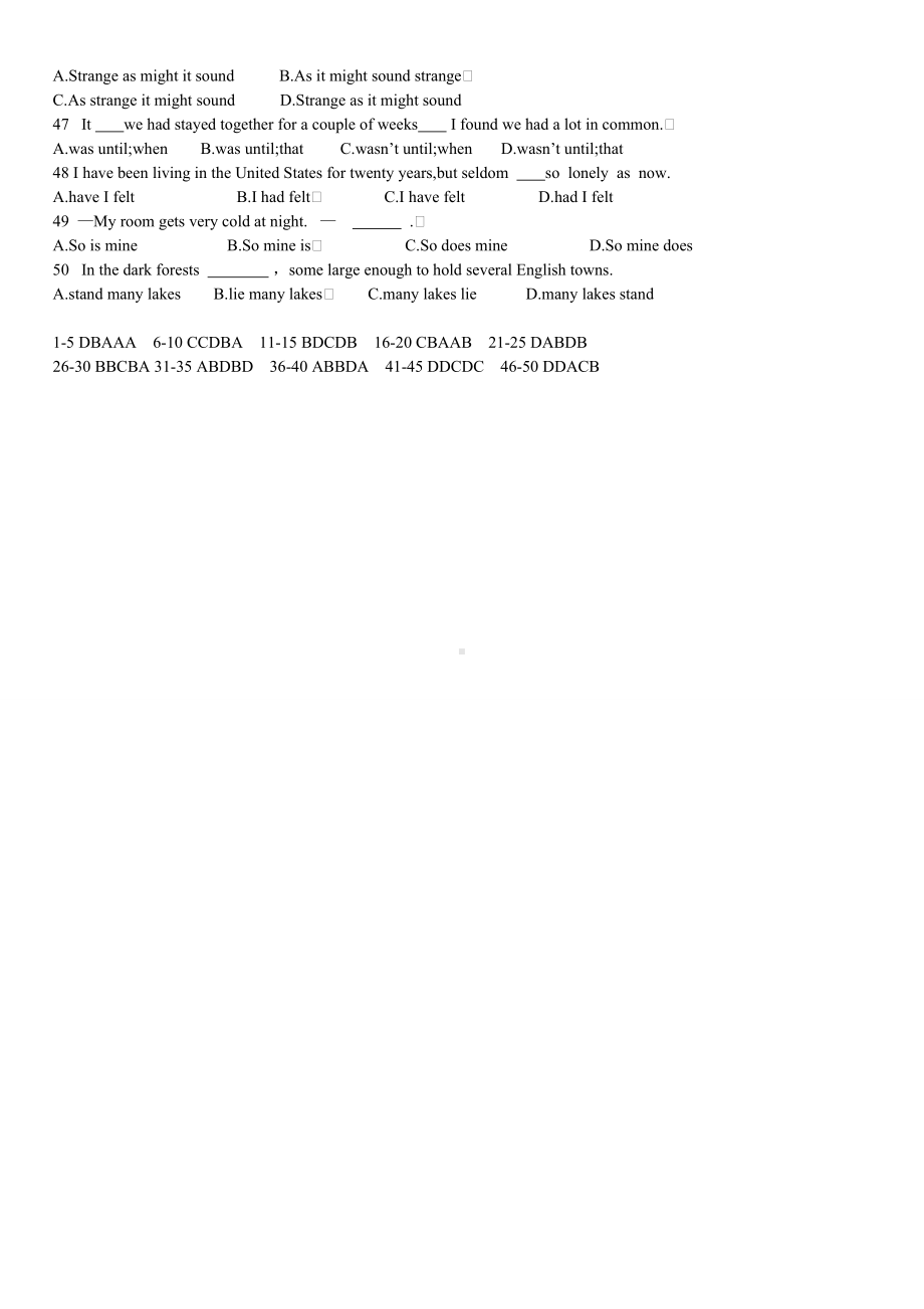 (完整版)高中英语特殊句式练习题50题(二).doc_第3页