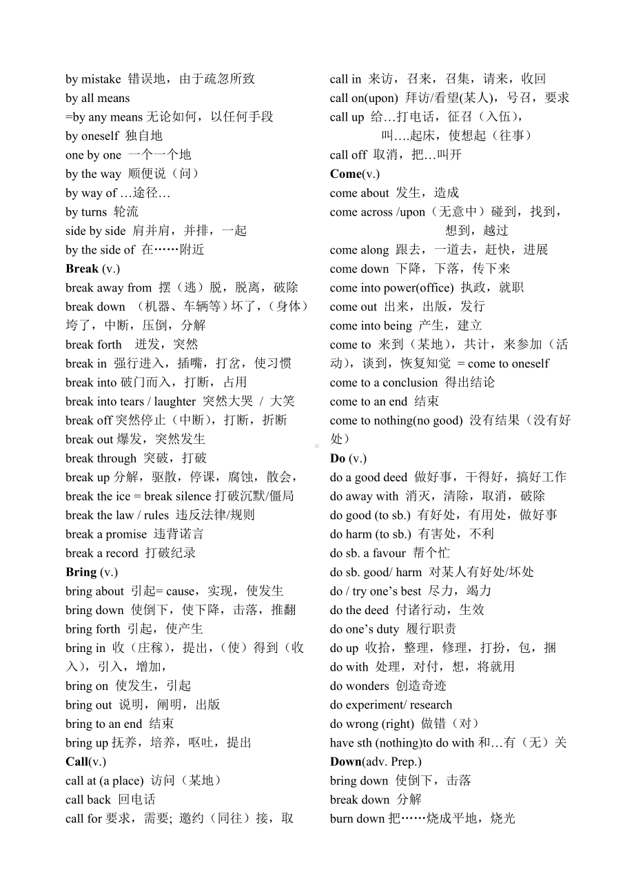 (完整版)高中英语常用词组归纳.doc_第2页