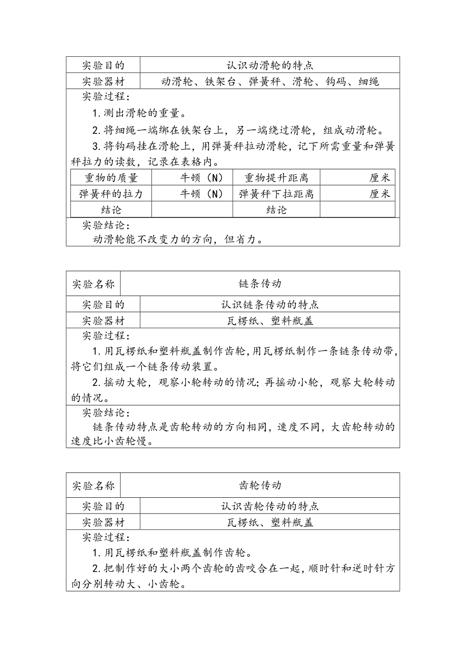 (完整版)苏教版小学科学五年级下册实验报告.doc_第3页