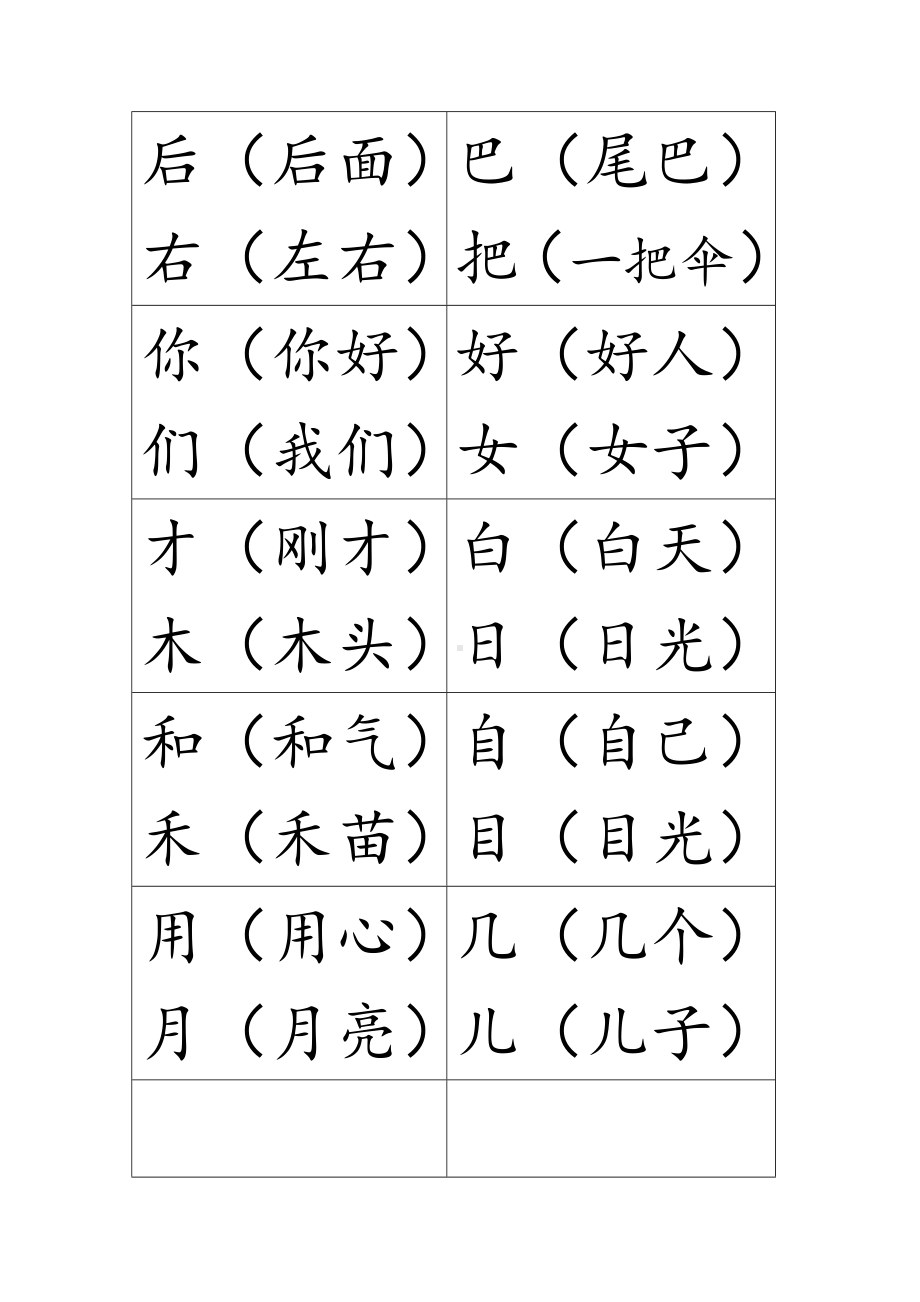 (完整版)部编版一年级上册形近字.doc_第2页