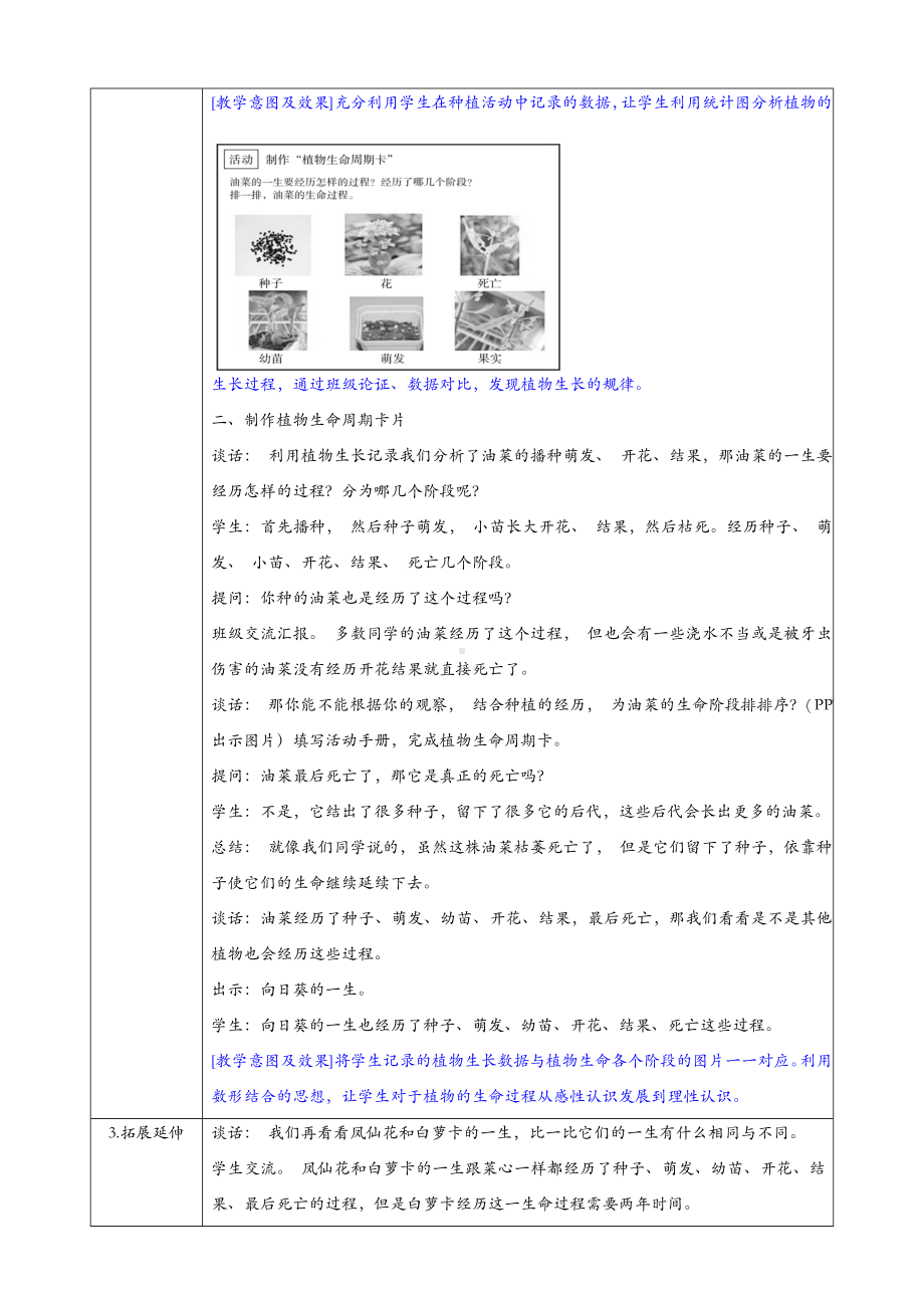 (新教材)湘科版三年级下册科学-5.4植物的生命周期-教案(教学设计).doc_第3页