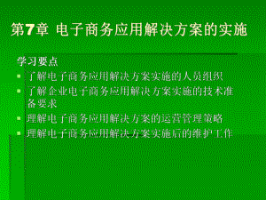 第7章电子商务应用解决方案的实施.ppt