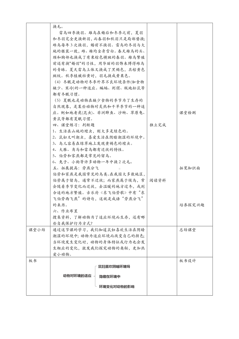 (新教材)粤教粤科版六年级下册科学-3.15-动物对环境的适应-教案(教学设计).doc_第3页