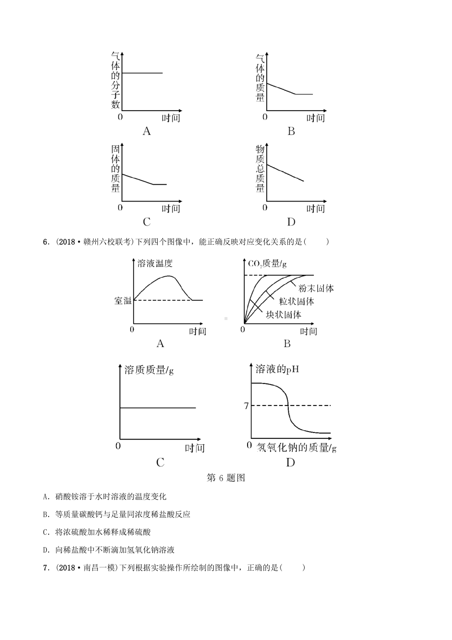 (江西考试考试重点)最新版最新中考化学总复习-专题分类突破-专题一-坐标曲线题训练.doc_第3页