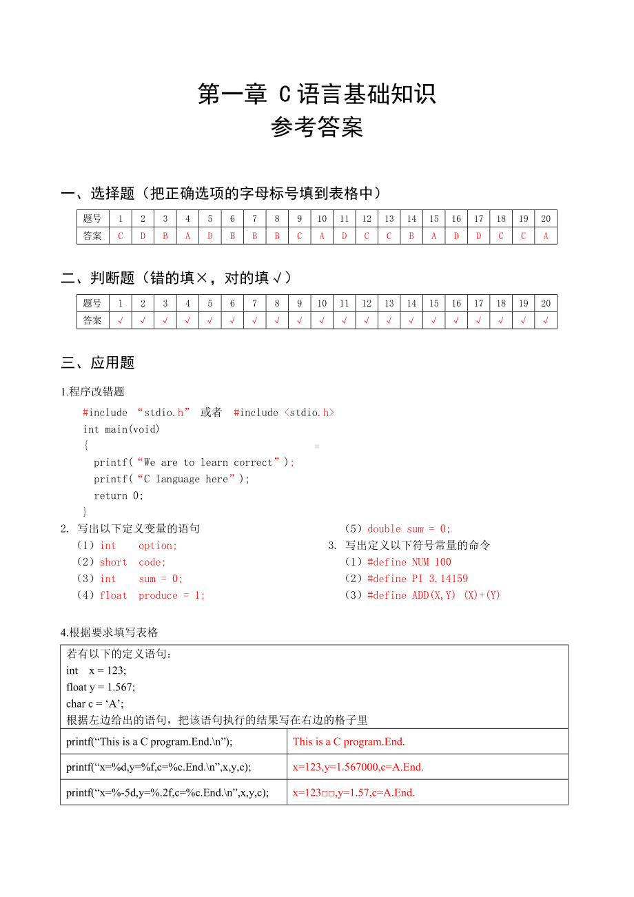 《C语言程序设计》chapter1-answer.doc_第1页