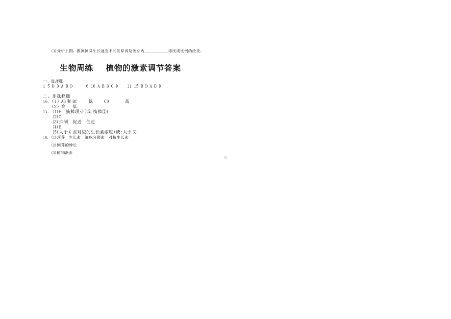 (完整版)植物的激素调节练习(含答案).doc_第3页