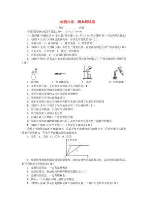 (河南专版)九年级化学上册期末测试题(新版)新人教版.doc