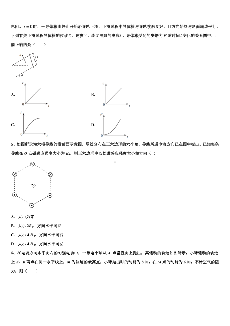 2023届东北育才双语学校高三物理试题综合练习（四）含附加题.doc_第2页