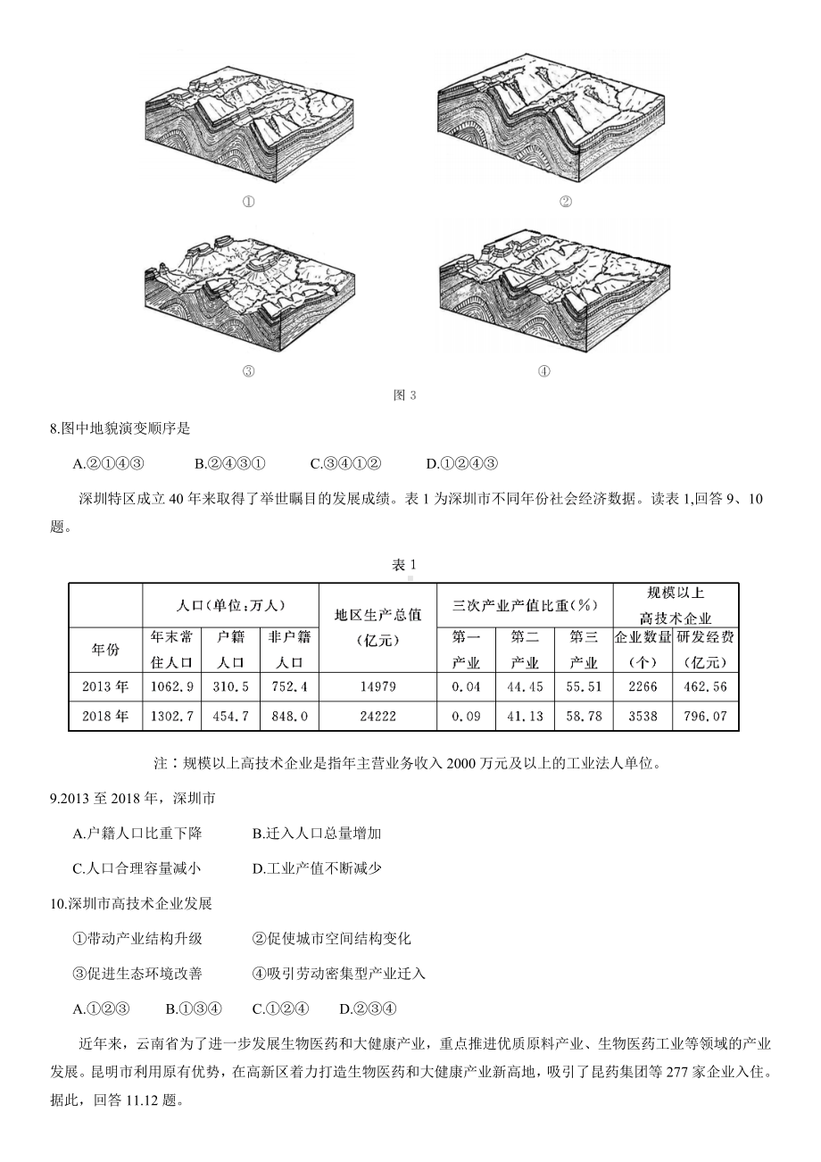 2021年东城高三上地理期末试卷.docx_第3页