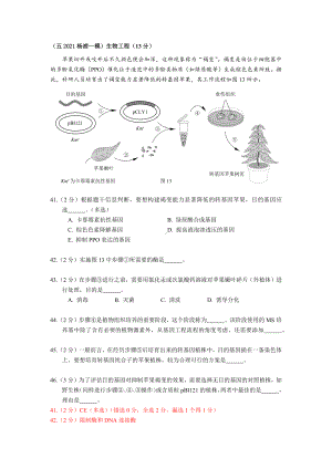 2021上海生命科学一模综合题汇编生物工程综合题-.docx