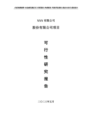 股份有限公司可行性研究报告建议书.doc