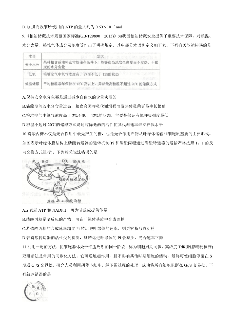 2021届山东省潍坊市五县市高三10月联考试题-生物.doc_第3页