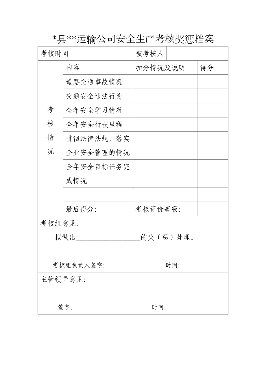 奖惩档案参考模板范本.doc_第1页