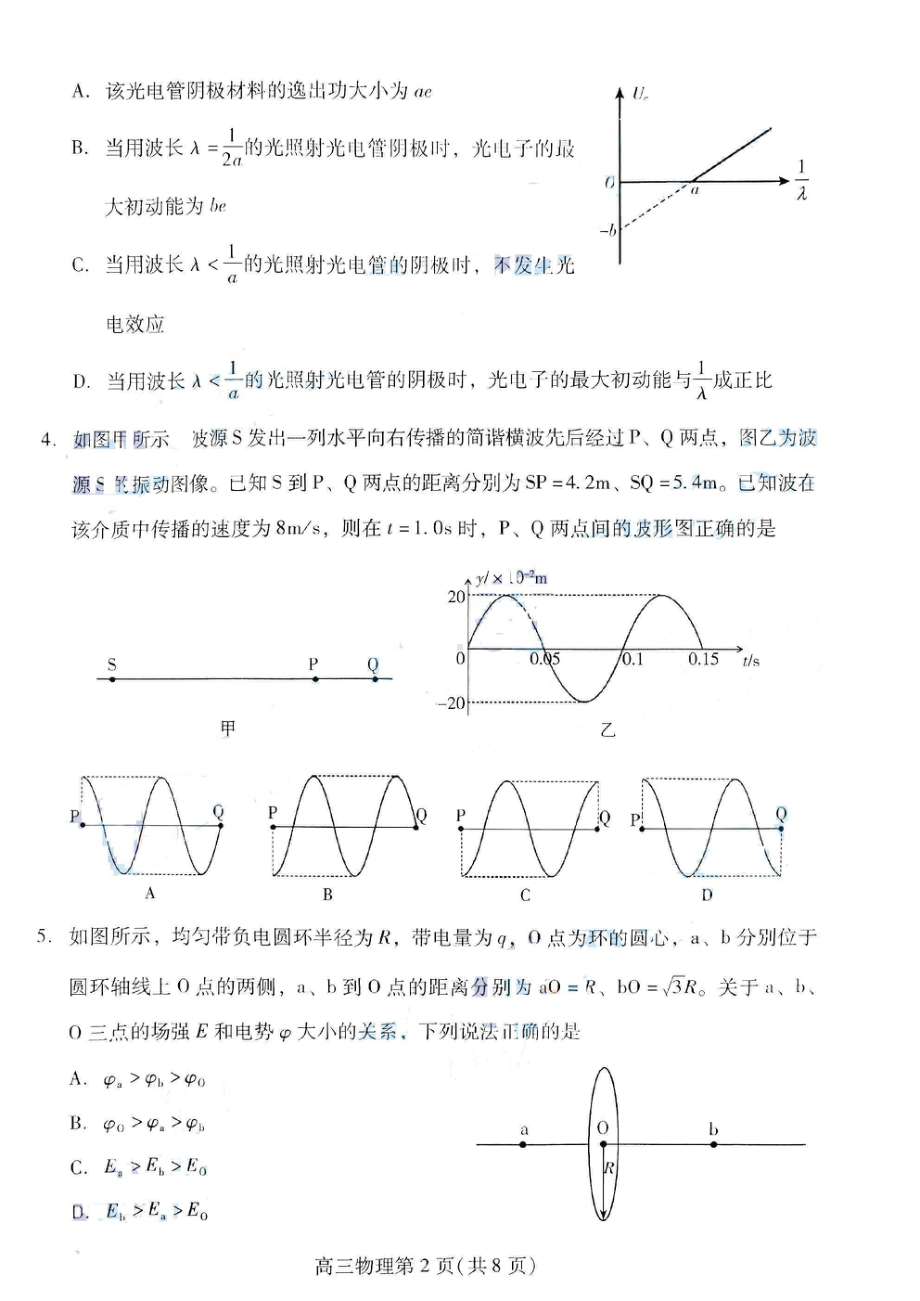 2023届山东省潍坊市高三二模物理试题.pdf_第2页