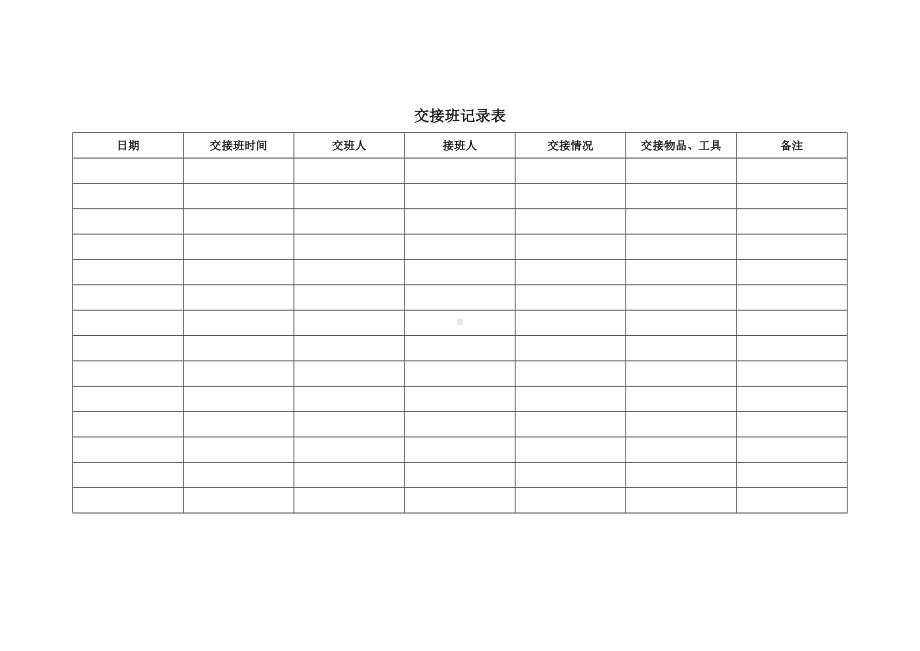 交接班记录表参考模板范本.doc_第1页