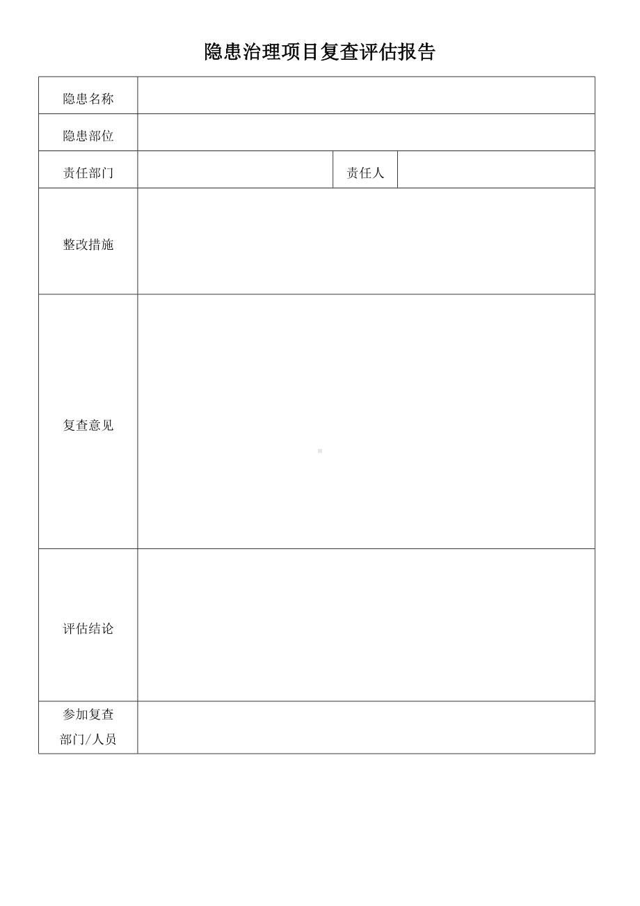 机械行业隐患排查治理体系隐患治理项目复查评估报告参考模板范本.doc_第1页