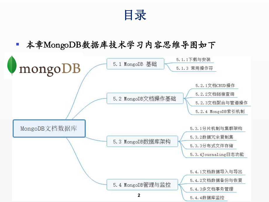 《NOSQL数据库技术》课件第5章-MongoDB文档数据库.pptx_第2页