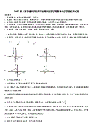 2023届上海市浦东实验高三物理试题下学期期末教学质量检测试题.doc