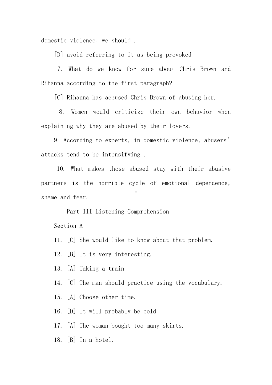 2021年6月英语六级真题答案(卷四).docx_第2页