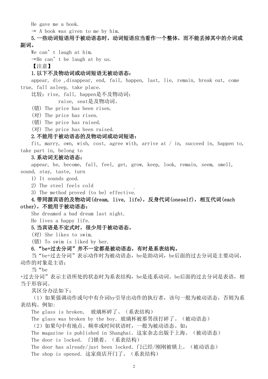 初中英语中考语法复习被动语态知识讲解.doc_第2页