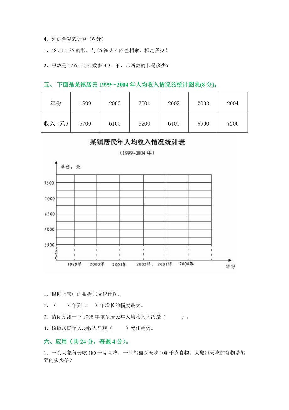 10套四年级数学下册期末试卷.doc_第3页